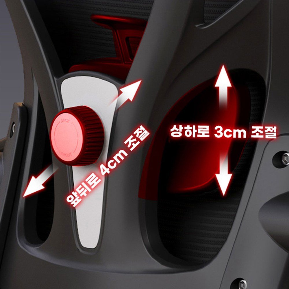 리보아 허리 편한 컴퓨터의자 사무용 사무실 책상 의자 메쉬, 블랙+틸팅 기능할인 상세 이미지 2
