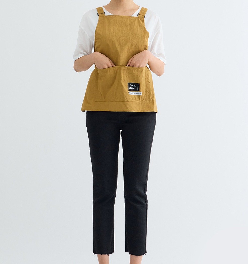 엘쏘 끈길이 조절 나일론 다용도 앞치마 54 x 68 cm, 그린 숏, 1개 상세 이미지 2