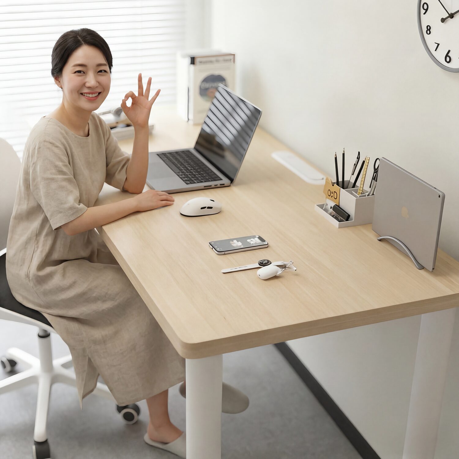 Unihome E0급 업그레이드형 컴퓨터 책상 튼튼한 다용도 테이블, 원목색할인 상세 이미지 2