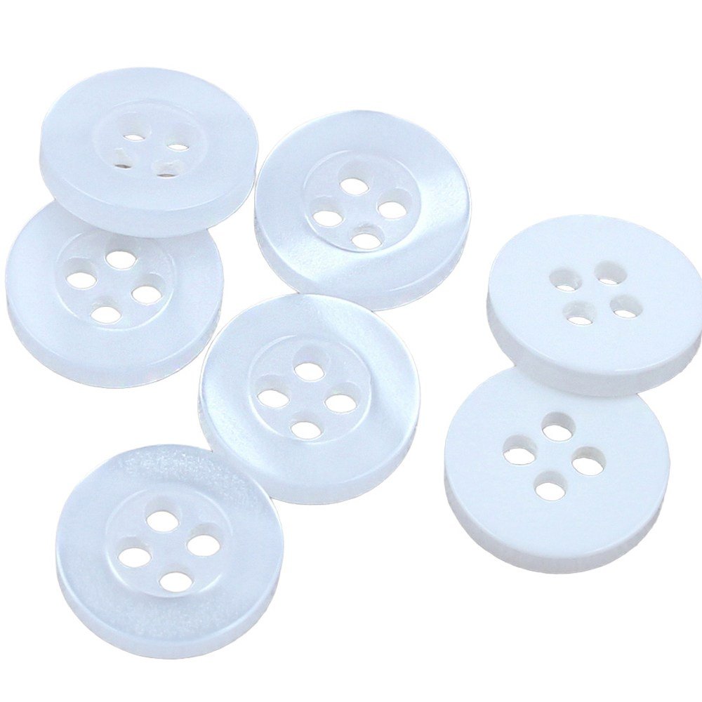 셔츠단추 대용량 11mm 200 500 1000개, 1팩, 기본셔츠단추11.5mm(흰색500개) 상세 이미지 1