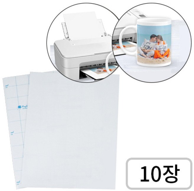 베러워커스 레이저 물전사지 투명 a4, 10개, 클리어