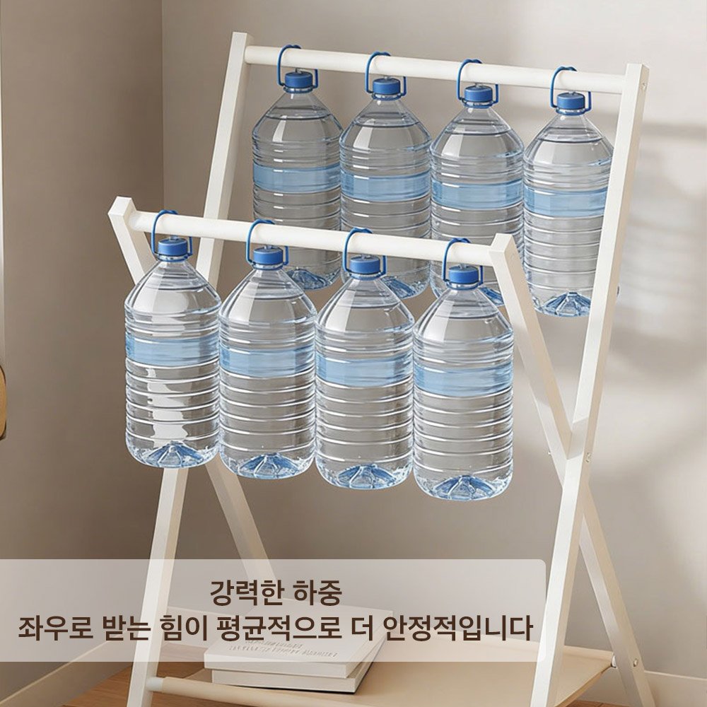 CABICO X자형 미니 행거 2단 접이식 행거 호텔 행거 휴대용 스탠드 행거 애완용, 화이트할인· 1일 남음 상세 이미지 1