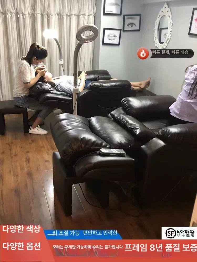 전동 리클라이너 소파 가격문의필요 패브릭 안락, 전동 175도 평누움, 밀키화이트 통기성 가죽 상세 이미지 2