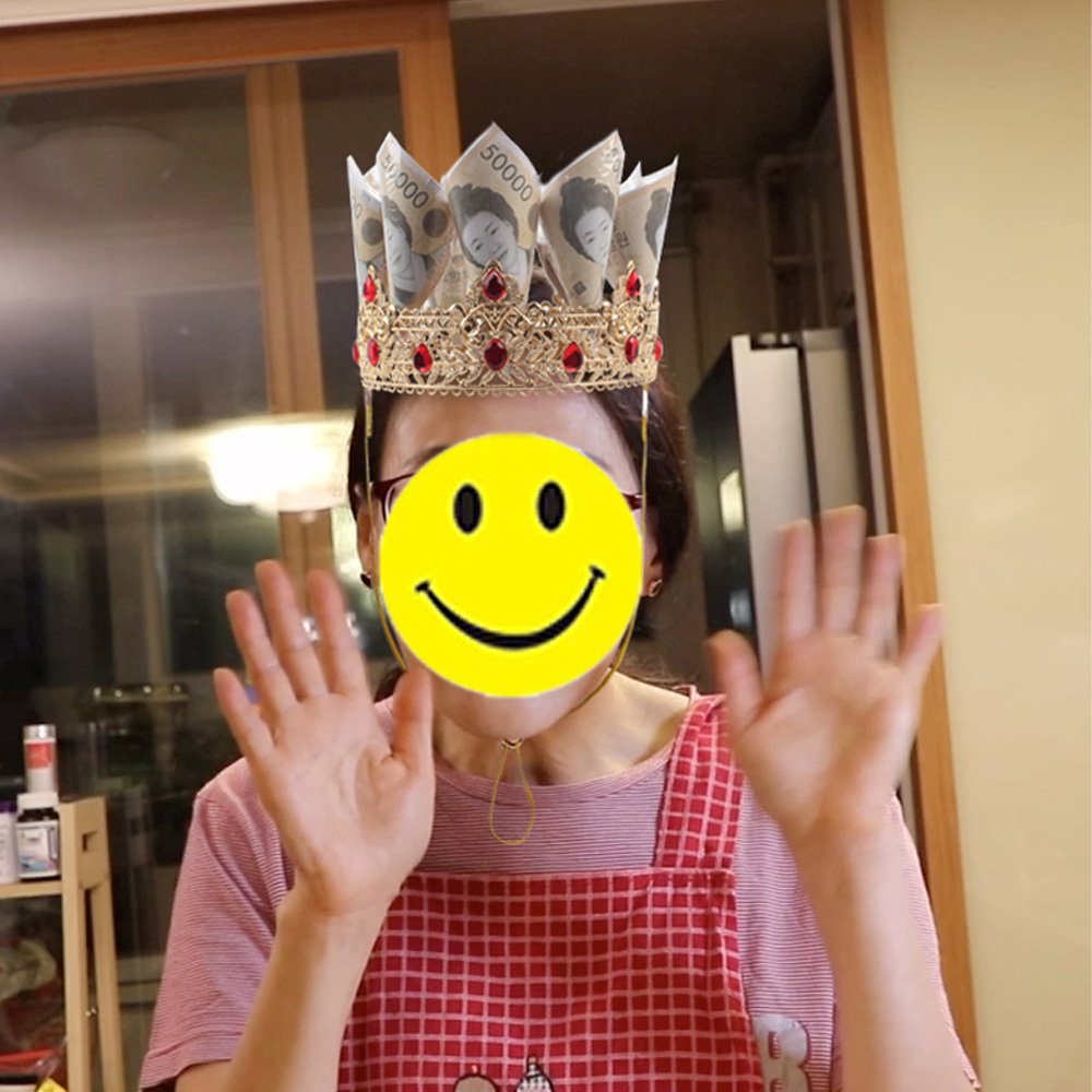 반전 용돈 생일 왕관 파티 용품 부모님 생신 축하 티아라 머리띠 어른용 아들 딸 선물 어버이날 어른 남자 플라워 모자 성인 엄빠 아빠 엄마 셀프, S99004R(루비, 1세트할인 상세 이미지 1