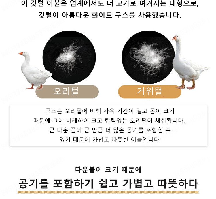 초경량 구스 이불 거위털 다운 여름 겨울 사계절 5성급 호텔 사계절용, 화이트할인 상세 이미지 1