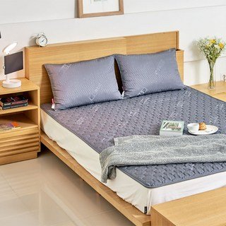 국산 맘스품 3D Air 메쉬 풍기인견 쿨매트 쿨패드 침대패트 여름매트 카페트매트 통기성 논슬립, 챠콜그레이(육각벌집퀼팅)(슈퍼싱글)