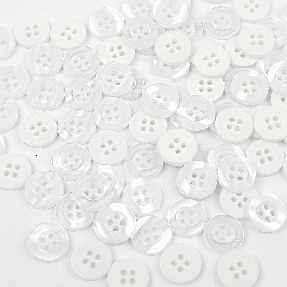셔츠단추 대용량 11mm 200 500 1000개, 1팩, 기본셔츠단추11.5mm(흰색500개) 상세 이미지 2