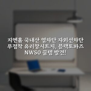 지엔홈 국내산 열차단 자외선차단 무점착 유리창시트지, 블랙토파즈 NWS-0 꿀템 발견!