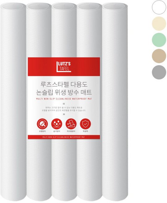 루츠스타펠 다용도 싱크대 주방 서랍 논슬립 방수 매트, 5개, 투명할인