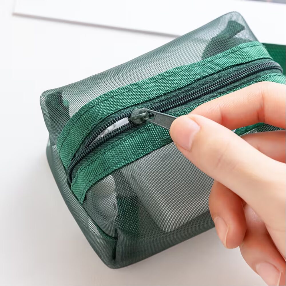 제니미엘 휴대용 다용도 수납 화장품 파우치 6P 여행용 파우치 데일리 메이크업 정리 매시 파우치할인 상세 이미지 1