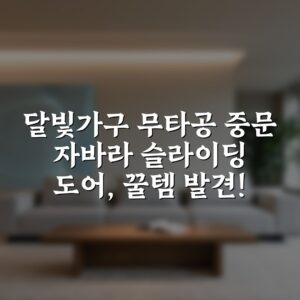 “[달빛가구] 무타공 중문 자바라 슬라이딩 도어, 꿀템 발견!”