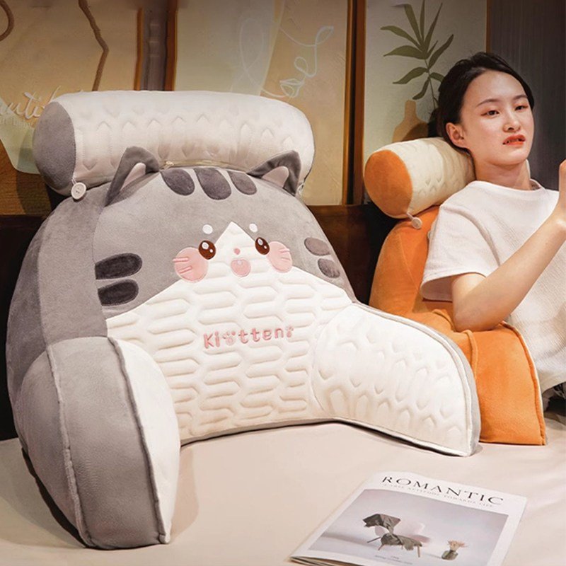 침대쿠션 등받이 의자등받이쿠션 좌식 등받이 쿠션 쇼파등받이쿠션 사무실 등받이 쿠션 침대 등받쿠션, 그레이할인 상세 이미지 2