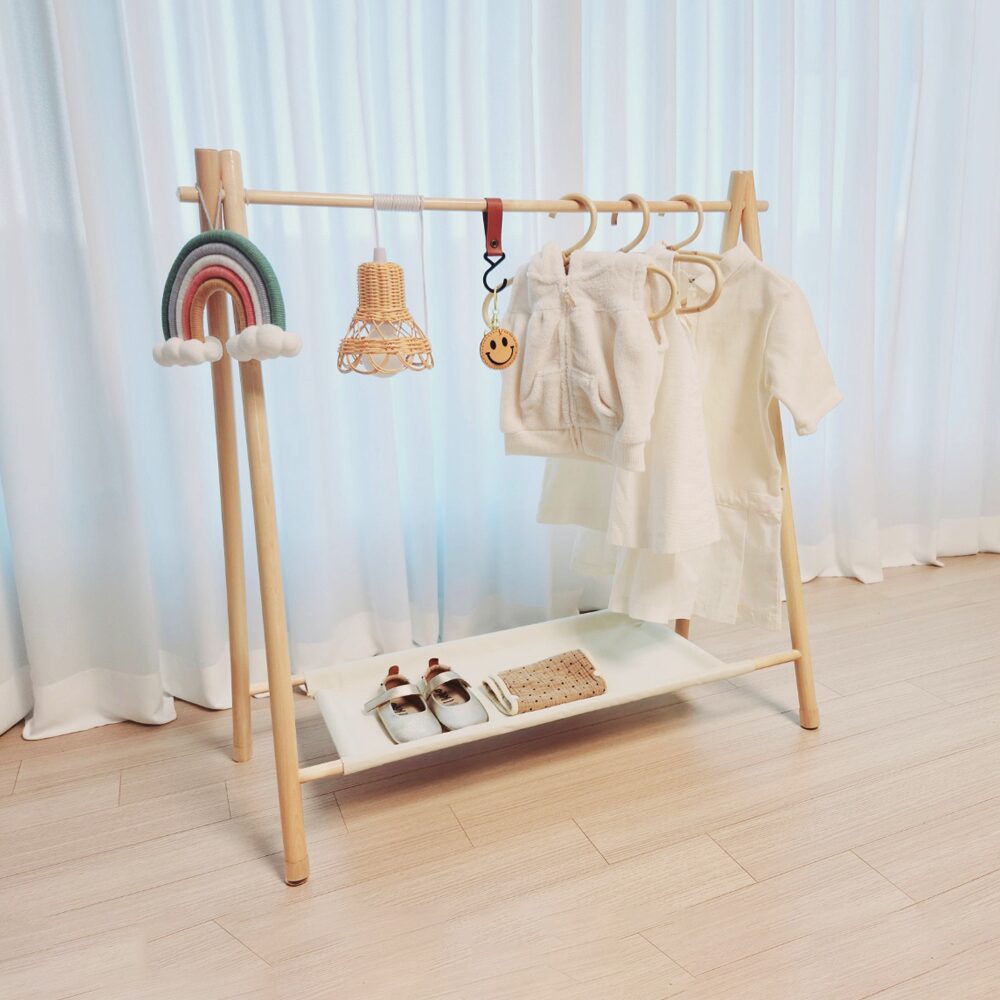 러브온마켓 큰사이즈 아기행거 아기옷행거 2단 상세 이미지 2