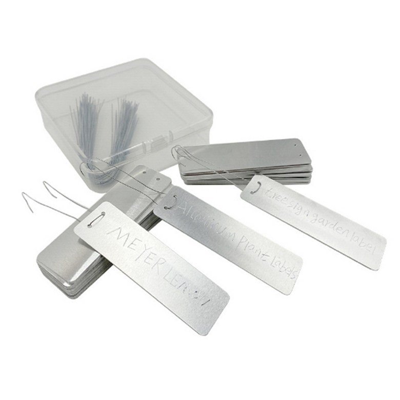 100pcs 알루미늄 식물 라벨 금속 식물 태그 트리 ID 태그 식물 알루미늄 태그 라운드 아트 알루미늄 태그 상세 이미지 2